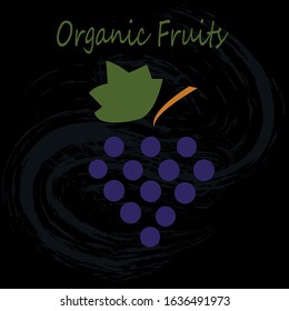 illustration of fruit, organic food for logotypes of shop, market, cafe, menu, food packaging. Printing for card, poster, dish,clothes, magazine, book.