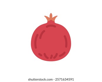 Illustration of fruit, pomegranate icon.