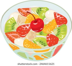 It is an illustration of a fruit punch.