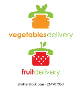 Illustration Of Fruit And Vegetable Delivery