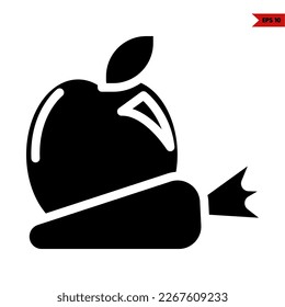 illustration of fruit vegetable glyph icon
