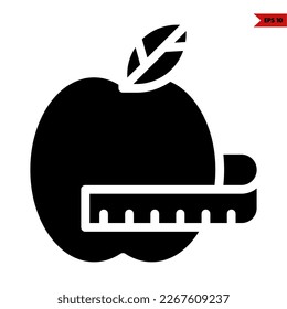 illustration of fruit vegetable glyph icon