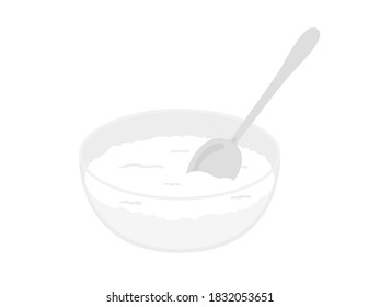 Illustration Fruit Yogurt Bowl Stock Vector Royalty Free