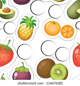 illustration of fruits on a white background