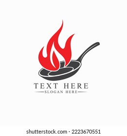 illustration of frying pan, cooking, vector art.