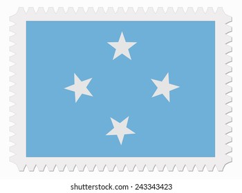 illustration F.S. Micronesia flag stamp