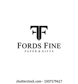 Illustration FTF which are formed together to be clean and luxurious with a combined T mark between F and F logo