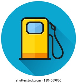 Illustration of fuel pump circle icon concept