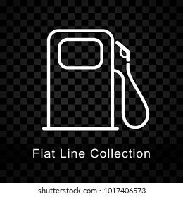 Illustration of fuel pump icon on checkered background