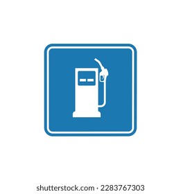 illustration of fuel station, vector art.