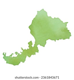 Ilustración de Fukui en Japón, ilustración vectorial