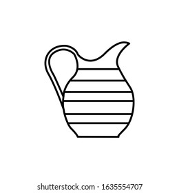 Illustration full color jug pottery icon logo vector graphic design