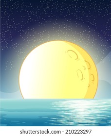 Ilustración de una luna llena