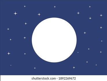 
illustration of the full moon on a clear night, perfect for backgrounds etc.