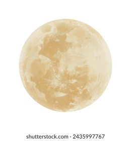 Illustration of full moon, Vector illustration