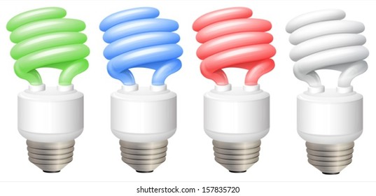 Illustration of the Full Spectrum Light Bulbs on a white background