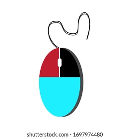 ilustración de un mouse de ordenador a todo color
