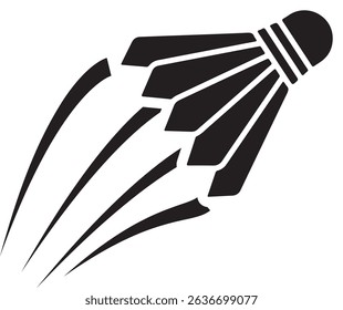 an illustration of a full-speed badminton smash directed upward