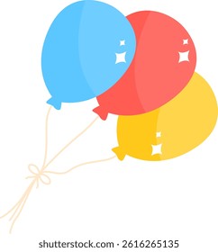 Illustration of a fun child's birthday balloon