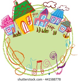 Illustration in a fun house