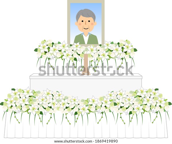 It is an illustration of\
a funeral.
