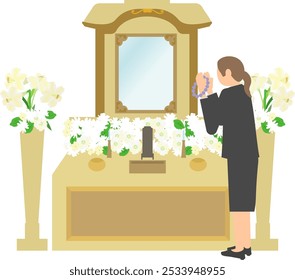 Illustration of a funeral image.