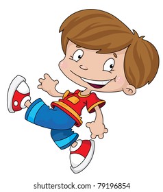 illustration of a funny boy