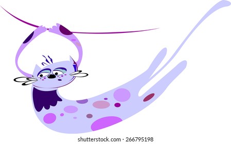 illustration of a funny cat