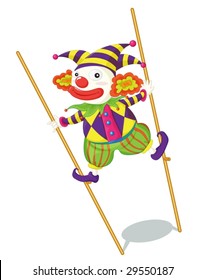 Illustration eines lustigen Clowns