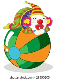 Illustration eines lustigen Clowns