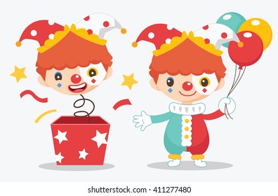 illustration of funny clown