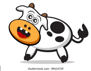 illustration of funny cow