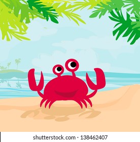 Illustration of a funny crab