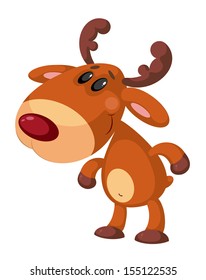 illustration of a funny deer