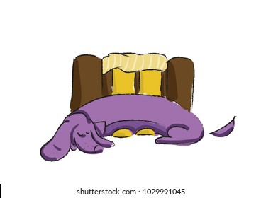 Illustration of a funny dog. T-shirt print. Picture for the opening.  For card. Vector illustration.