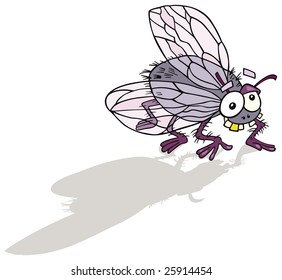 Illustration of funny fly insect