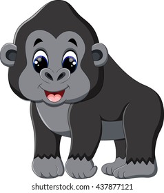 illustration of Funny gorilla cartoon