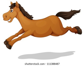 Ilustración de un caballo gracioso