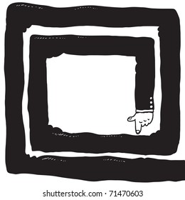 Illustration of a funny human arm