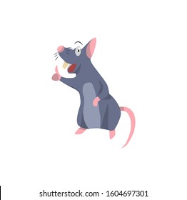 illustration of a funny mouse cartoon clip art vector