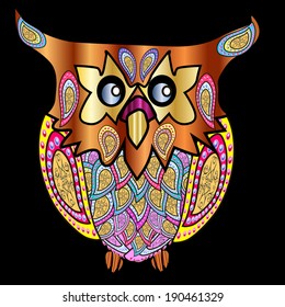 illustration of funny owl 