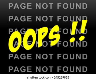illustration of funny page not found web site background