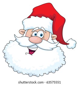 Illustration Funny Santa Head Stock Vector (Royalty Free) 63575551 ...