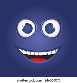 Illustration funny smile. Vector