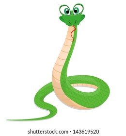 Illustration of a funny snake 