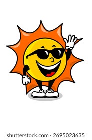 Illustration of a funny sun