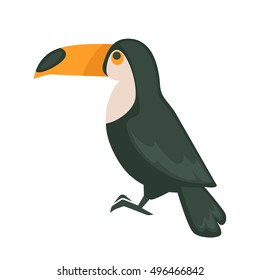 Illustration Funny Toucan Vector isolated on white background.