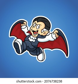 Illustration of funny vampire cartoon