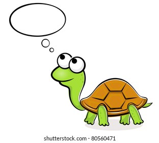 Illustration of funny vector turtle