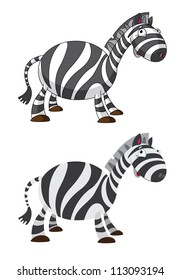 illustration of a funny zebra